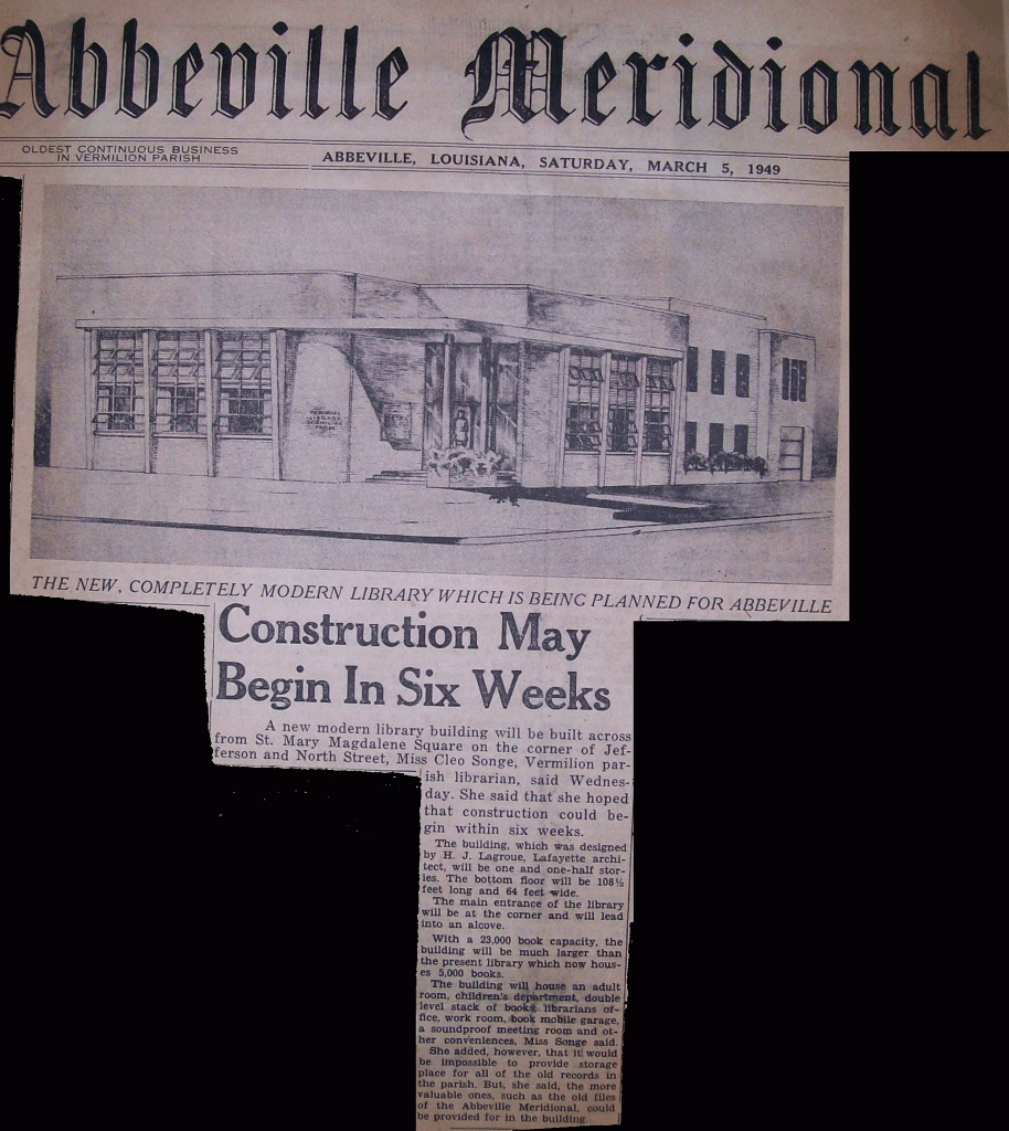 Vermilion Parish Library History Vermilion Parish Library